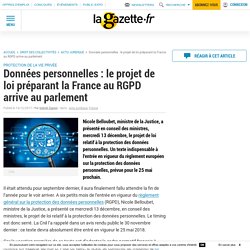 Données personnelles : le projet de loi préparant la France au RGPD arrive au parlement