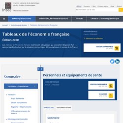 Personnels et équipements de santé − Tableaux de l'économie française