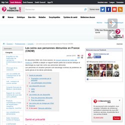 Les soins aux personnes démunies en France (CNOM)