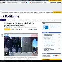11-Novembre : Hollande hué sur les Champs-Elysées, 73 personnes interpellées