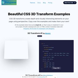 Beautiful CSS 3D Transform Perspective Examples in 2020