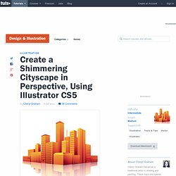 Shimmering Cityscape in Perspective, Using Illustrator CS5