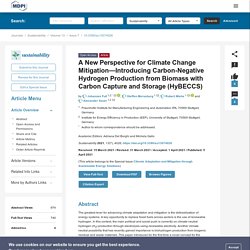 SUSTAINABILITY 05/04/21 A New Perspective for Climate Change Mitigation—Introducing Carbon-Negative Hydrogen Production from Biomass with Carbon Capture and Storage (HyBECCS)