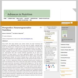 Perspective: Neuroregenerative Nutrition