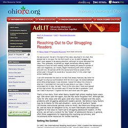 AdLIT > In Perspective Magazine > Reaching Out to Our Struggling Readers