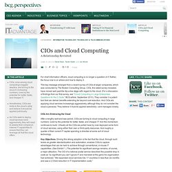 CIOs and Cloud Computing