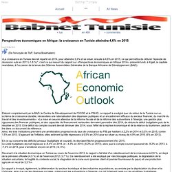 Perspectives économiques en Afrique: la croissance en Tunisie atteindra 4,6% en 2015