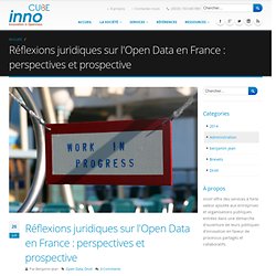 Réflexions juridiques sur l'Open Data en France : perspectives et prospective