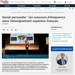 Savoir persuader : les concours d'éloquence dans l'enseignement supérieur français