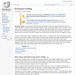 Persuasive writing