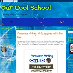 Our Cool School: Persuasive Writing: OREO....updated with PDF files