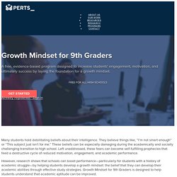 PERTS : Growth Mindset for 9th Graders