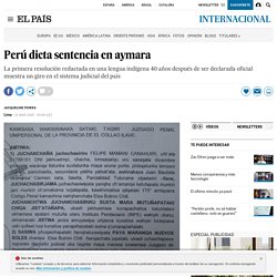 Perú dicta sentencia en aymara