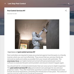 Pest Control Services NY