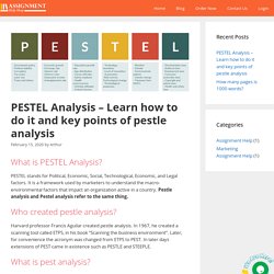 PESTEL Analysis - Learn how to do it and key points of pestle analysis