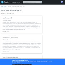 Pestel Marché Cosmétique Bio