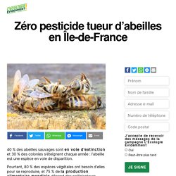 Zéro pesticide tueur d’abeilles en Île-de-France