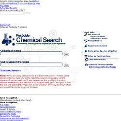 Pesticides Chemical Search