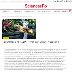 Pesticides et santé : vers une nouvelle approche