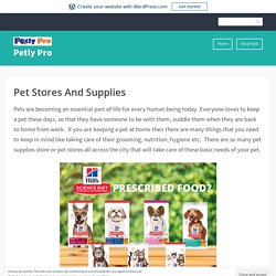 Pet Stores And Supplies