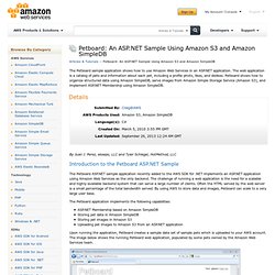 Petboard: An ASP.NET Sample Using Amazon S3 and Amazon SimpleDB : Articles & Tutorials