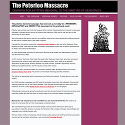 The Peterloo Massacre Memorial Campaign