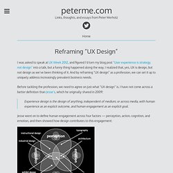 Reframing “UX Design”