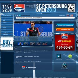 ATP World Tour St. Petersburg Open Tennis Tournament October 22-30, 2011