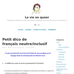 Petit dico de français neutre/inclusif