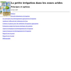 La petite irrigation dans les zones arides - Table of Contents