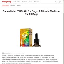 Cannabidiol (CBD) Oil for Dogs: A Miracle Medicine for All Dogs