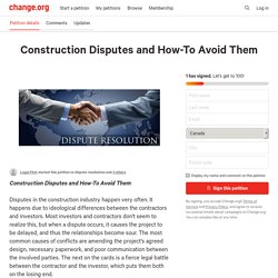 Petition · Construction Disputes and How-To Avoid Them