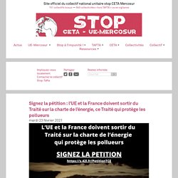 Signez la pétition : l'UE et la France doivent sortir du Traité sur la charte de l'énergie, ce Traité qui protège les pollueurs