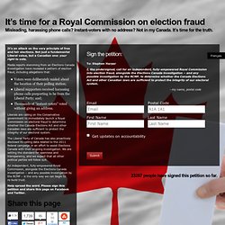 It’s time for a Royal Commission on election fraud