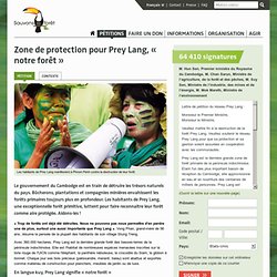 Zone de protection pour Prey Lang, « notre forêt »