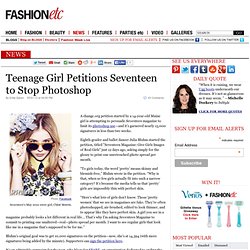 Teenage Girl Petitions Seventeen to Stop Photoshop