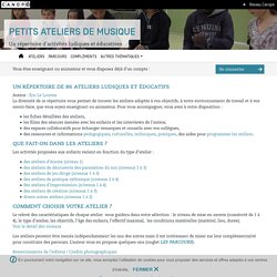 Petits ateliers : musique