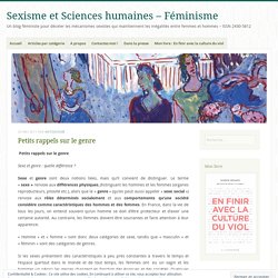 Petits rappels sur le genre – Reminders on genders « Sexisme et Science – Féminisme