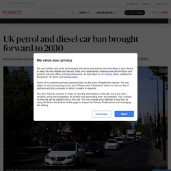 UK petrol and diesel car ban brought forward to 2030