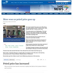 More woes as petrol price goes up :Wednesday 4 March 2015