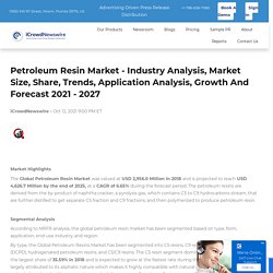Petroleum Resin Market – Industry Analysis, Market Size, Share, Trends, Application Analysis, Growth And Forecast 2021 – 2027