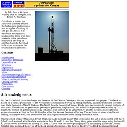 Petroleum: a primer for Kansas