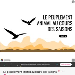 Genially Le peuplement animal au cours des saisons by olcharrier on Genially