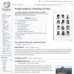Peuples indigènes d'Amérique du Sud