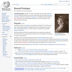 Konrad Peutinger - Wikipedia, l'encyclopédie libre