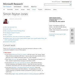 Simon Peyton Jones