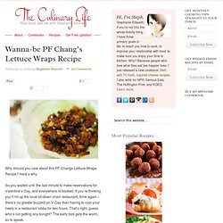 PF Changs Lettuce Wraps Recipe