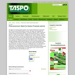 Pflanzenschutz: Markt für Garten-Produkte wächst: taspo.de