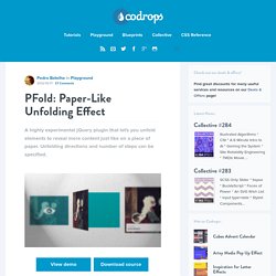 PFold: Paper-Like Unfolding Effect