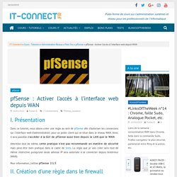 pfSense : Activer l'accès à l'interface web depuis WAN